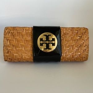 Tory Burch wicker clutch